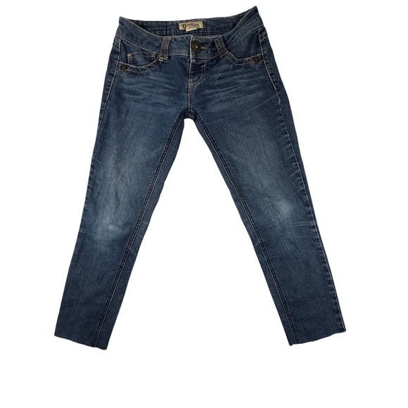 Democracy Denim - Democracy Jeggings Womens Size 2 Dark Wash Slim Leg Raw Hem Denim Jeans 1768